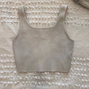 White ribbed tank top